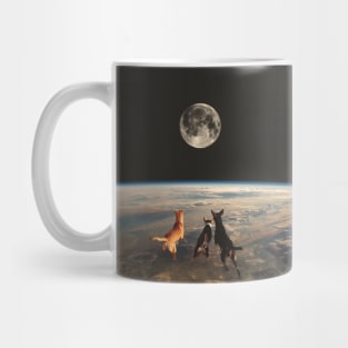 Dogs chasing the moon Mug